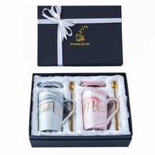 Mr and Mrs Coffee Mugs - Wedding Gifts for Bride and Groom - Gifts for Bridal...
