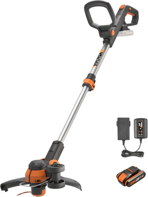 WORX WG163E.1 20V Akku-Rasentrimmer     Inkl. Li-Ion Akku, Ladestation, Spule, S