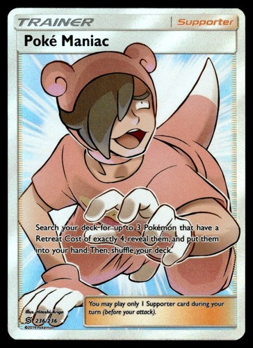 2019 Cosmic Eclipse Pokemon Poké Maniac 236/236 LP