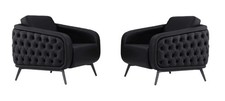 Sessel Couch Sitz 2x Sessel Design Couch Modern B&uuml;rom&ouml;bel Leder Polster