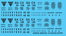 N Scale - General American Covered Hopper 40ft Airslide Decals