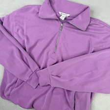 Athleta Sweatshirt Womens Medium Purple 1/4 Zip Lightweight Stretch Pullover