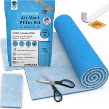 20"x90" Air Vent Filters, Made in USA, MERV 6 High-Airflow, Cut to Size Mater...
