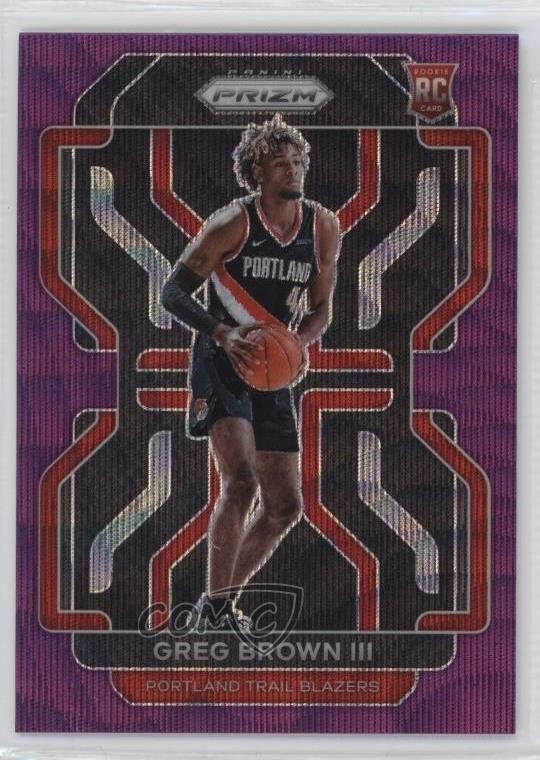 2021-22 Panini Prizm Purple Wave Prizm Greg Brown III #291 1lm5