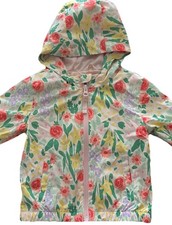 Cat Jack Spring Floral Windbreaker Lightweight Rain Jacket Girls Coat SZ 18 M