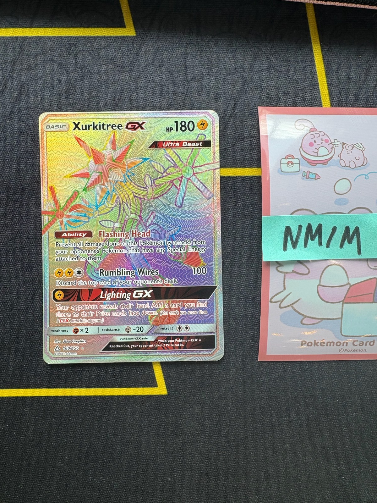 Pokemon Card Xurkitree GX SM Ultra Prism Hyper Rare 160/156 013 💎NM💎