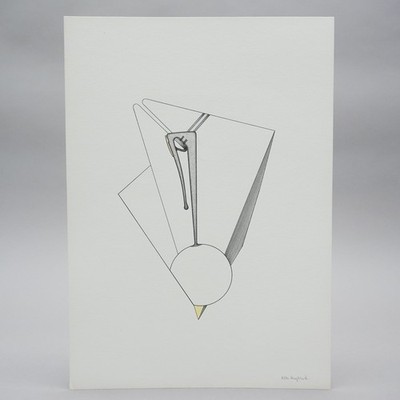Nils Haglund Original Pencil Drawing on Strong Paper around 1979 #04 P.ABI
