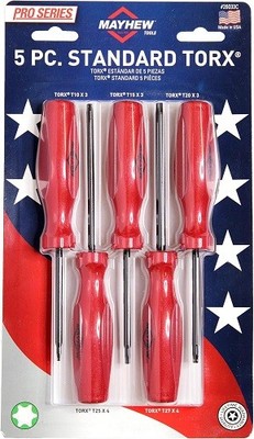 Mayhew 26033C - 5 PC TORX  Screwdriver Set - 1EA