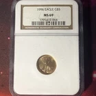 U.S. Mint 1996 $5 American Gold Eagle 1/10 oz NGC MS69 Cert 8678478-023