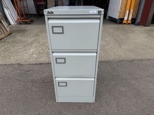 Silverline Office Filing Cabinet Lockable 3 Drawer Light Grey - A4 Foolscap