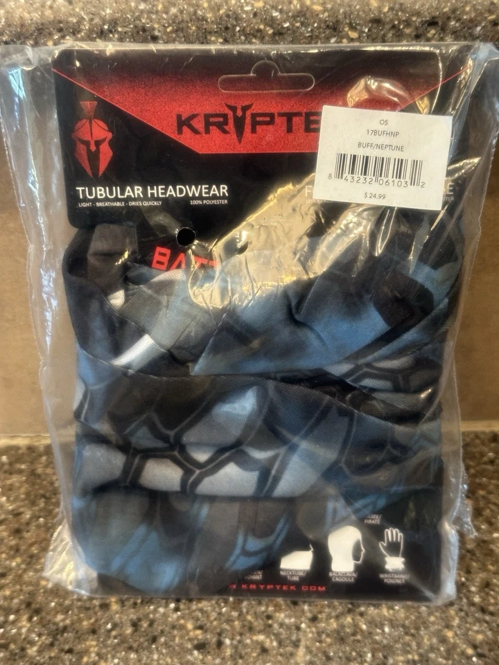 New Kryptek Buff Tubular Headwear Neck Gaiter Buff Neptune Camo 17BUFHNP Blue - Image 2 of 4