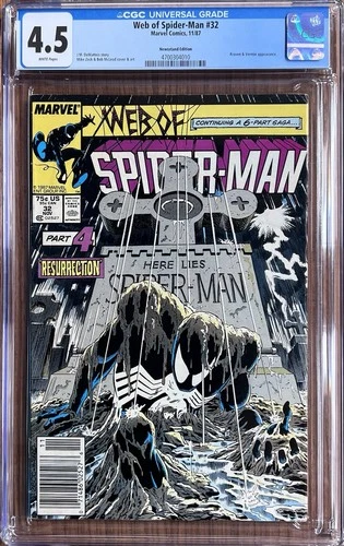 Web Of Spider-Man #32 Newsstand! CGC 4.5! White Pages! CPR! Key!