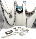 Vintage Silver Tone Designer/Costume Jewelry Lot~Sarah Cov Napier Talbots LC