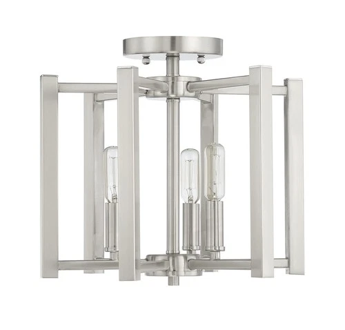 Savoy House 6-7702-3 Benson 3 Light 13"W Semi-Flush Ceiling - Nickel - Picture 5 of 12