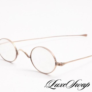 Antique Vintage A. Newsalt Jeweler Opticians Gold Thin Small Oval Glasses #B10