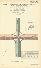 The Strand traffic flow (2) at Wellington Street. Waterloo Bridge 1905 old map