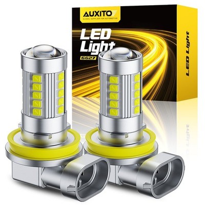 Pair of H11 H9 H8 LED Fog Light Bulbs 6500K Super Bright White Lamps 5000LM H