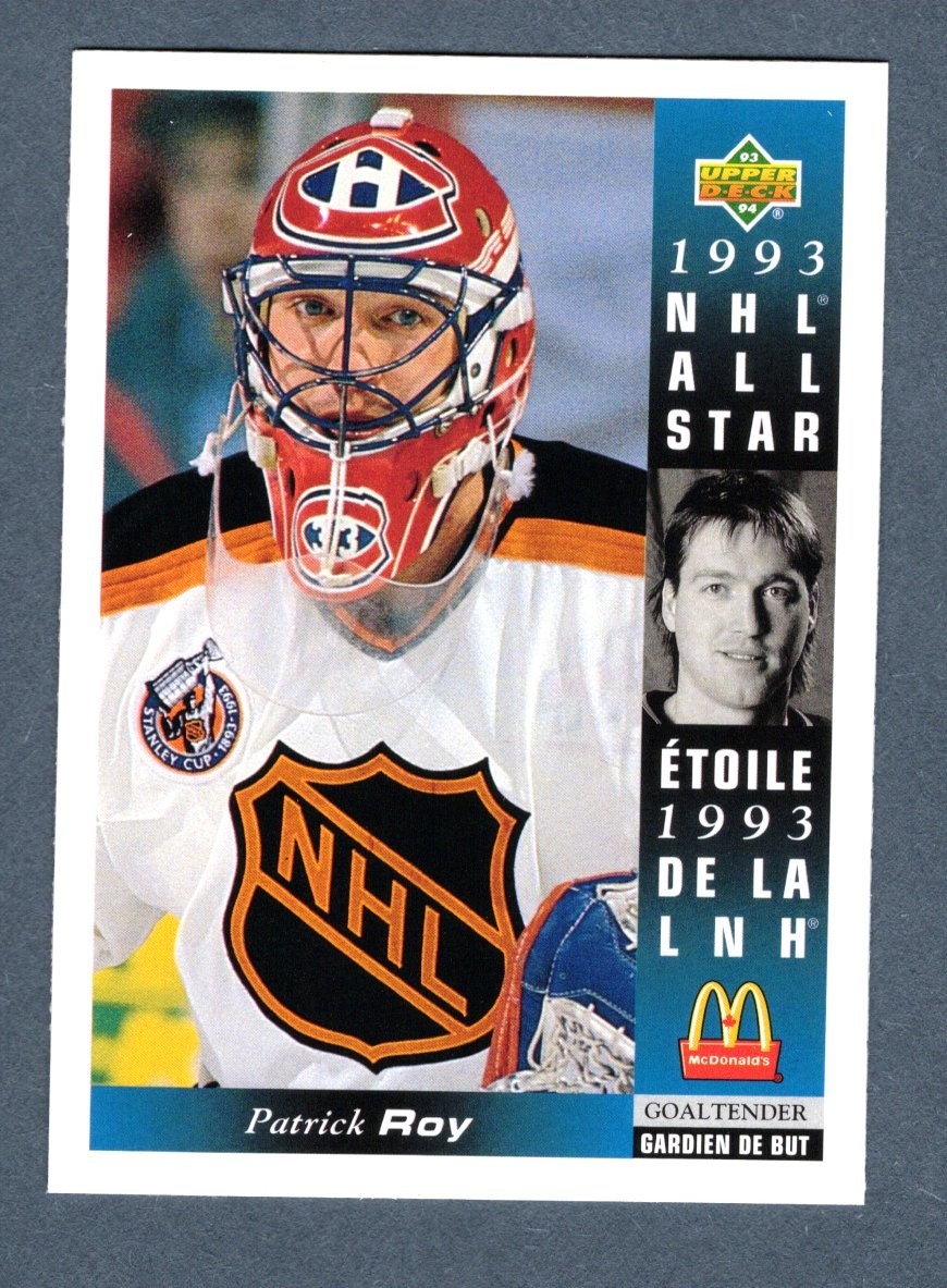 1993-94 Upper Deck McDonald's All-Stars #McD 23 Patrick Roy Canadiens