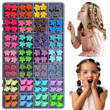 112 Pcs Baby Hair Clips - 28 Color Mini Flower and Butterfly Clips for Girls, To