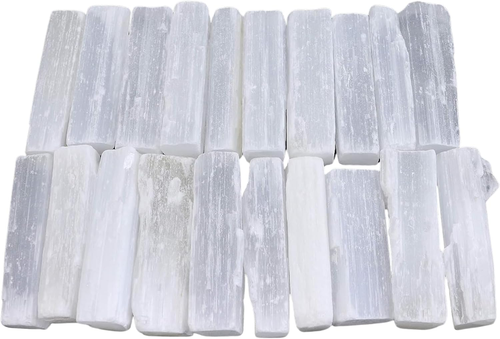4 Selenite Crystal Wand | Variety Pack Selenite Sticks for Healing | Reiki & Met