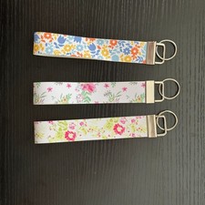 Handmade Faux Leather Wristlet Key Fob/Keychain