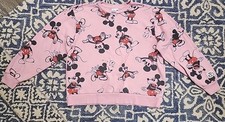 Disney 100 Retro Reimagined Unisex Adult Cozy Mickey Mouse Sweatshirt Pink XXL
