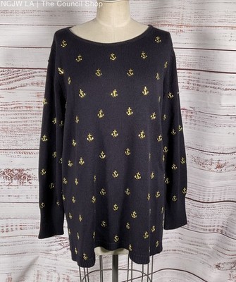 Marina Rinaldi Women's Navy Albinoni Knitted Sweater Navy L