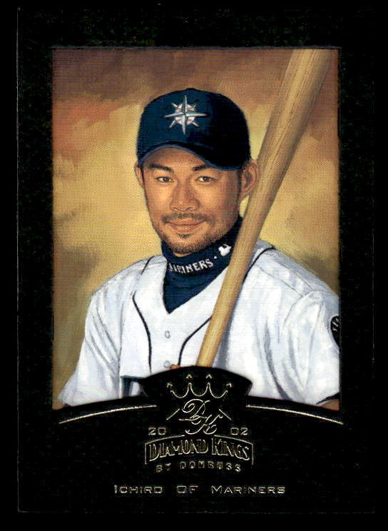 Ichiro Suzuki 2002 Donruss Diamond Kings Gold Foil Black #/100 #74 Mariners