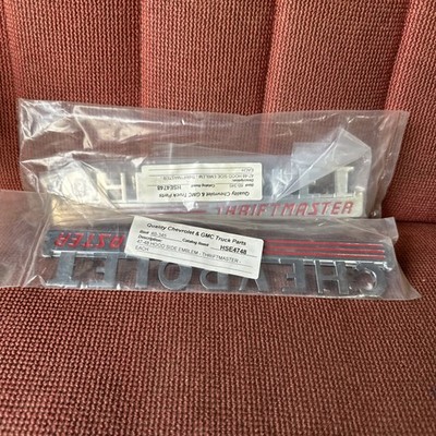 Hood Side Emblems Pair CHEVROLET Thriftmaster 47-48 Chevy Pickup Truck Suburban