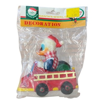 Kurt S Adler Disney Donald Duck Fire Truck Christmas Ornament