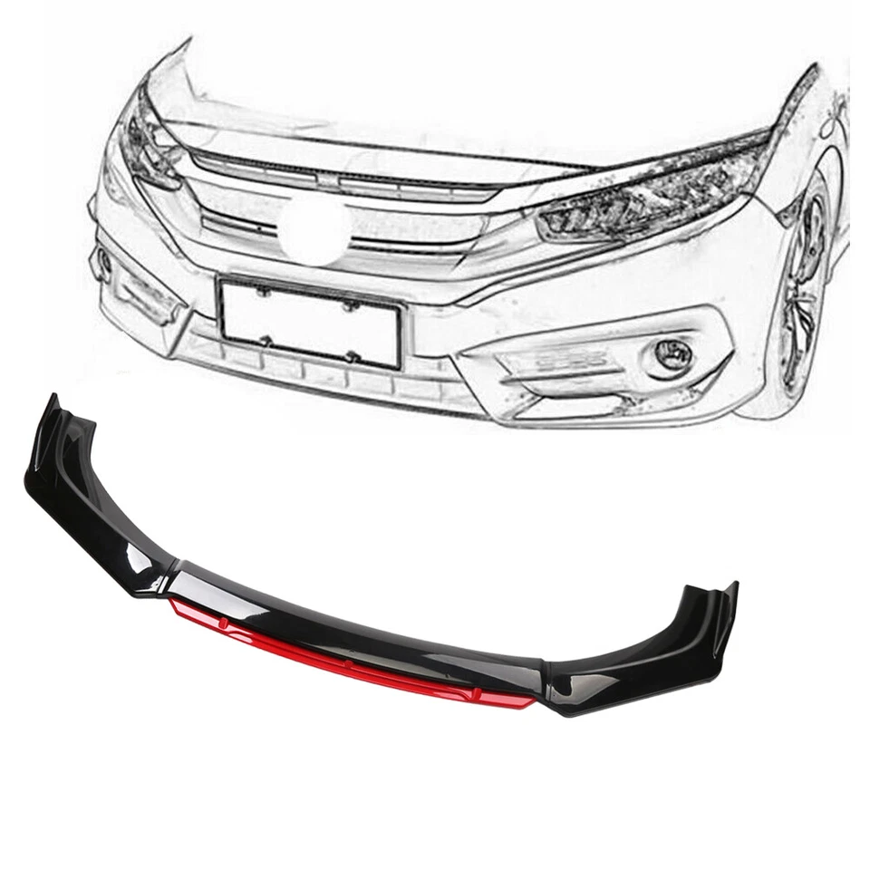 Kit de carrocería divisor alerón labio barbilla parachoques delantero estilo deportivo para VW Golf MK7 GTI Foto 3 de 4