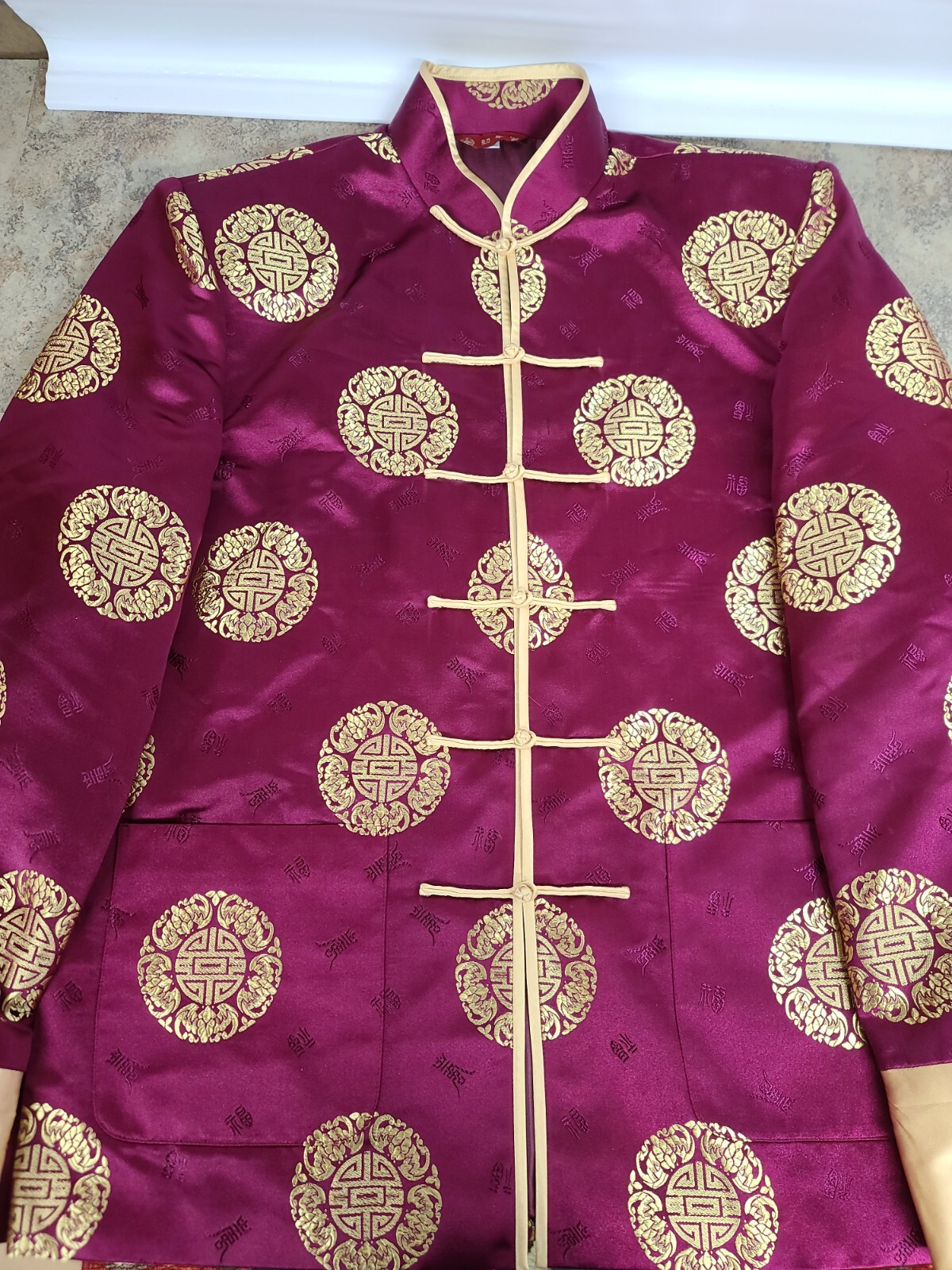 Longevity Design Brocade Mandarin Jacket - Lined - image 2