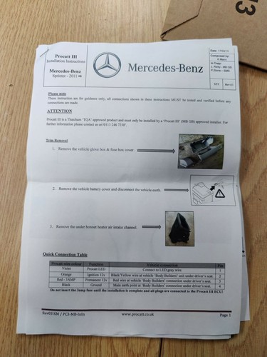 PRO CATT3 PROCATT3 MERCEDES VW FORD CATALYTIC CONVERTOR ALARM THATCHAM APPROVED - Picture 7 of 9