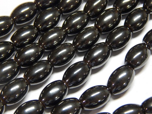 Edelstein Hematit Perlen 1 Strang 8x6 mm Oval 45stk Schmuckstein Metallisch M469 - Bild 2 von 6
