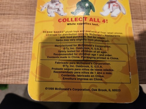 McDonalds TY Beanie Baby Britannia SELTEN 2 Tag Fehler - Bild 6 von 7
