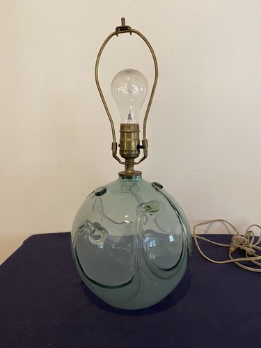 Richard Harkness Studio Blown Glass Lamp Base 1970's Signed New Hampshire RARE - Picture 2 of 11