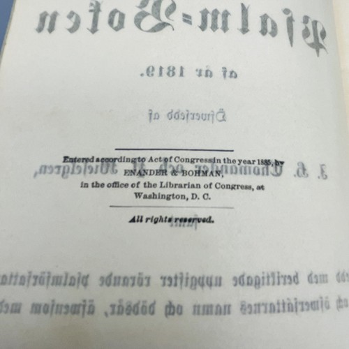 VTG Swedish Psalmbok 1819 Version Printed 1885 Illinois Thomander/Miefelgreen - Picture 18 of 24
