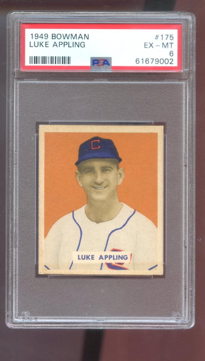 1949 Bowman #175 Luke Appling PSA 6 Graded Baseball Card MLB Chicago White Sox