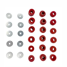 1-105 Body Mount Bushing Kit for 1987-1995 Jeep Wrangler 22-Piece Red