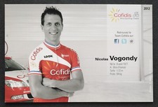 2841 Nicolas Vogondy Radsport 2012 Cofidis Pro Cycling Team Autogrammkarte