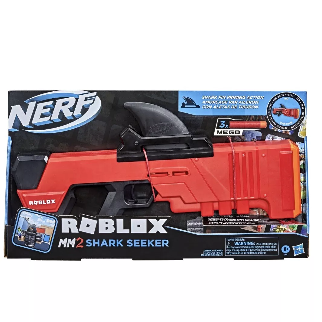 Brand New Hasbro Nerf Mega Roblox MM2 Shark Seeker With In /Digital Code  Box DMG 195166124346