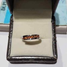 925 Solid Sterling Silver Ring Band Natural Gemstone Sapphire Everyday Wear Ring