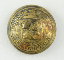 Early Grand Hotel Brighton Doorman Employee Uniform Button Original L6D