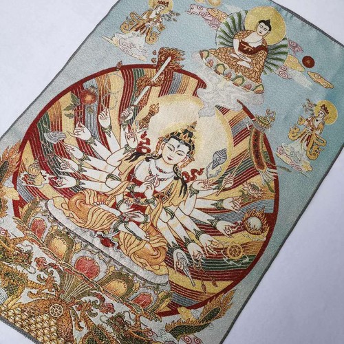 36" Tibet Tibetan Cloth Silk 1000 Arms Avalokiteshvara Kwan-yin Tangka Thangka#3 - Picture 3 of 6