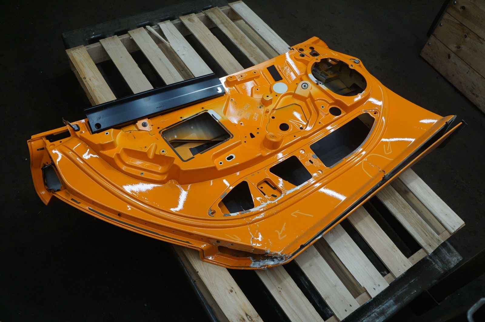Front Left Driver Door Shell OEM Orange McLaren MP4-12C Spider 2012-14 *Note*