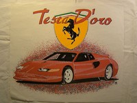 Testa D'oro Red 14 X 12 T Shirt Iron On Heat Thermal Transfer Testa D'oro Red 14 X 12 T Shirt Iron On Heat Thermal Transfer
