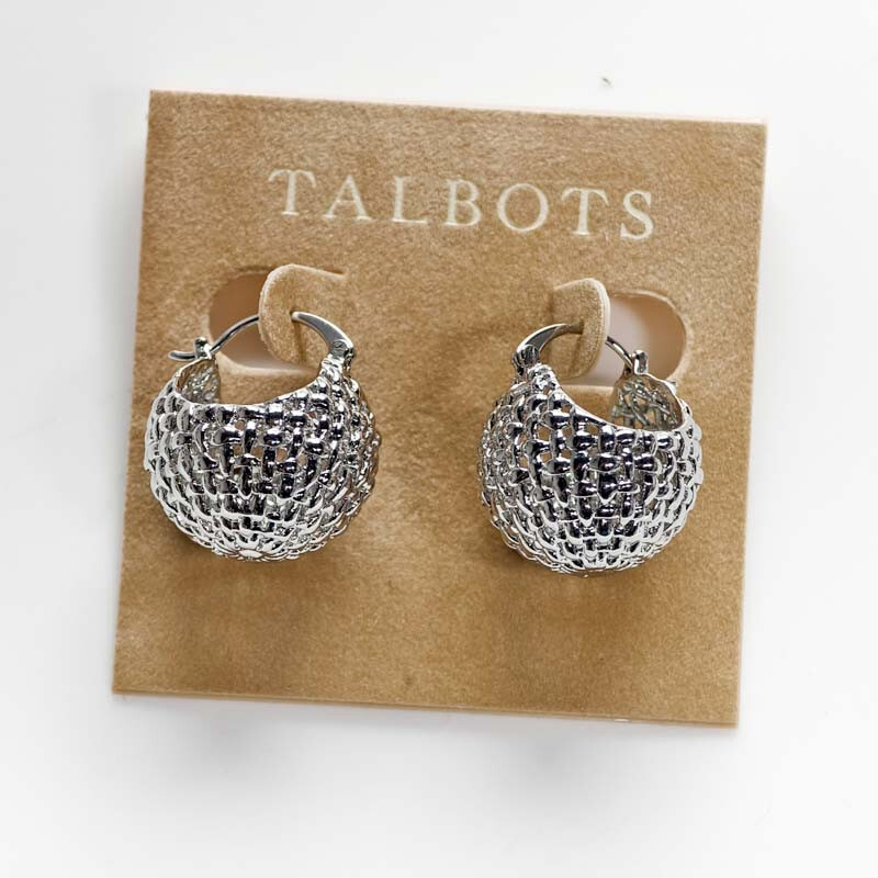 24mm Talbots Puffy Huggie Hoop Earrings for Women Gift Party Vacation Chic Jewelry