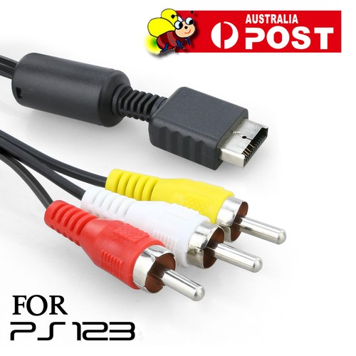 TV Audio Video Stereo Cable Cord For PlayStation PS1 PS2 PS3 AV Audio Video Cable Cord RCA A/V 6Z US Seller Composite AV Cable