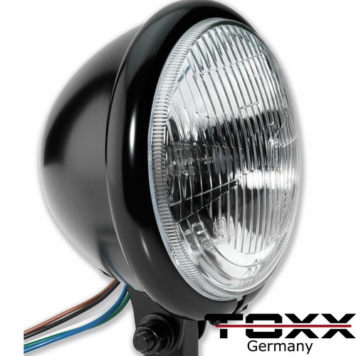 Faros ToXx negros Old Scool Chopper CafeRacer Custom universales homologados e - Imagen 2 de 5
