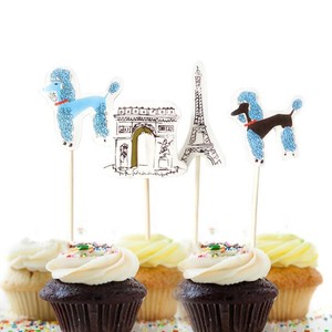 24 Paris Tour Eiffel Element Decor Faveurs Cupcake Dessus Mariage Birthday Fete Ebay